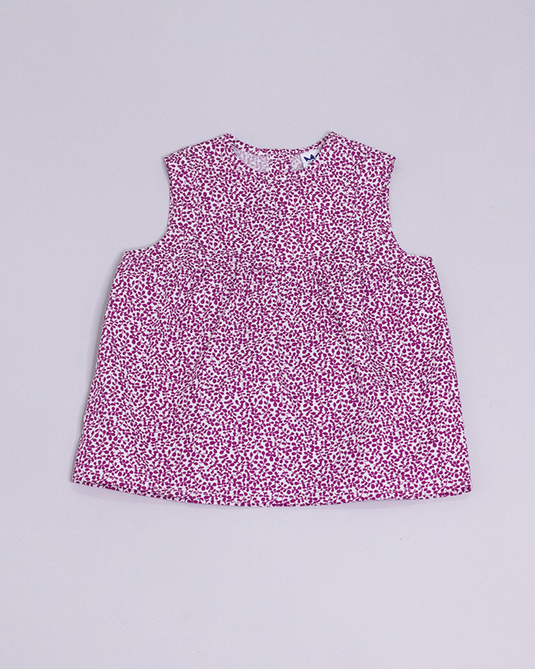 Blusa estampado con blanco y magenta